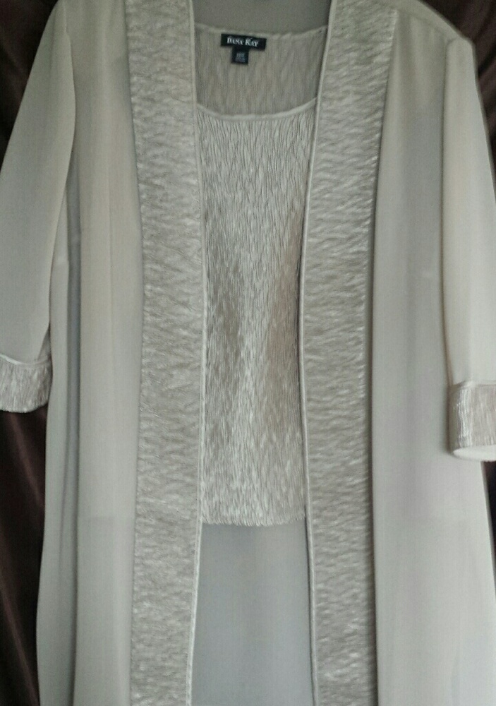 Dana Kay Sheer Cardigan & Crinkle Tank Top